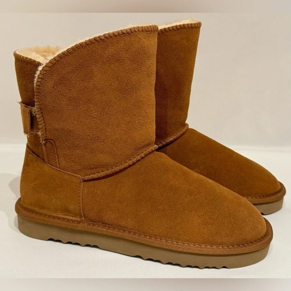 NEW Style & Co. Women’s Teenyy Winter Booties in Chestnut Size 8